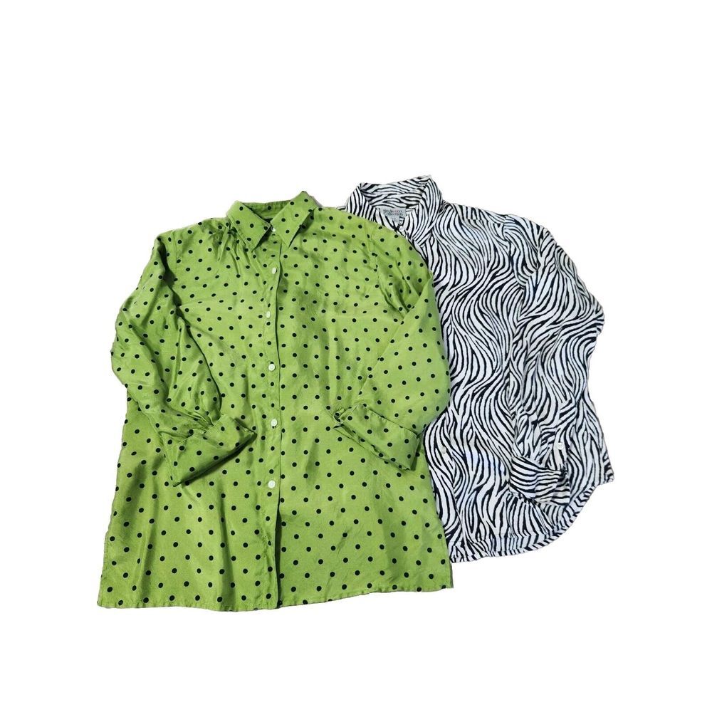 SILK‎ Jones New York Size Small & Style And Co 8 Medium Button Up Career Light